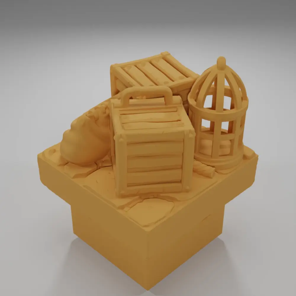 Wooden Crates 4 - Medieval Town Part 1 - Dungeon Blocks