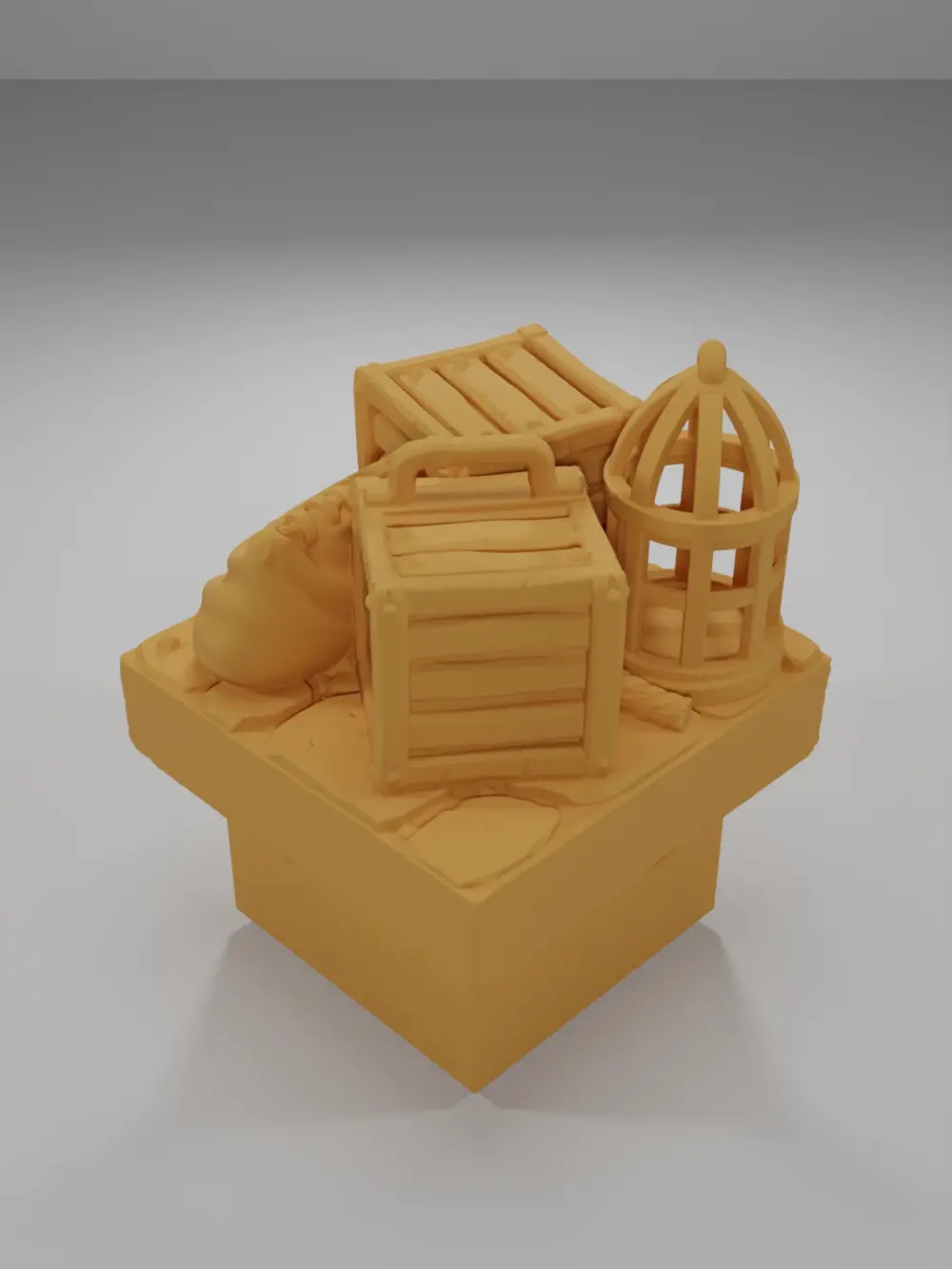 Wooden Crates 4 - Mediaval Town Part 1 - Dungeon Blocks - MT1-022-NL