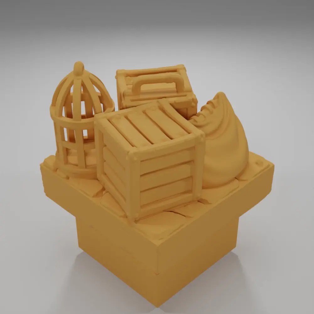 Wooden Crates 4 - Medieval Town Part 1 - Dungeon Blocks