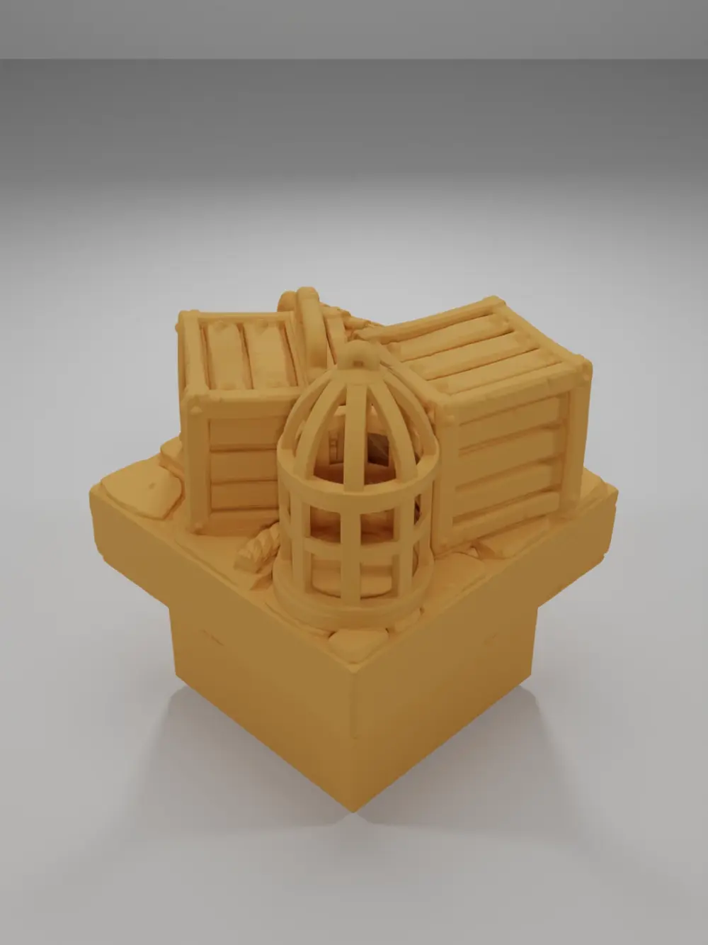 Wooden Crates 4 - Medieval Town Part 1 - Dungeon Blocks - MT1-022-NL