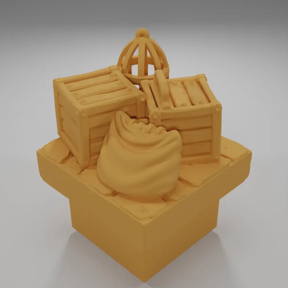 Wooden Crates 4 - Medieval Town Part 1 - Dungeon Blocks