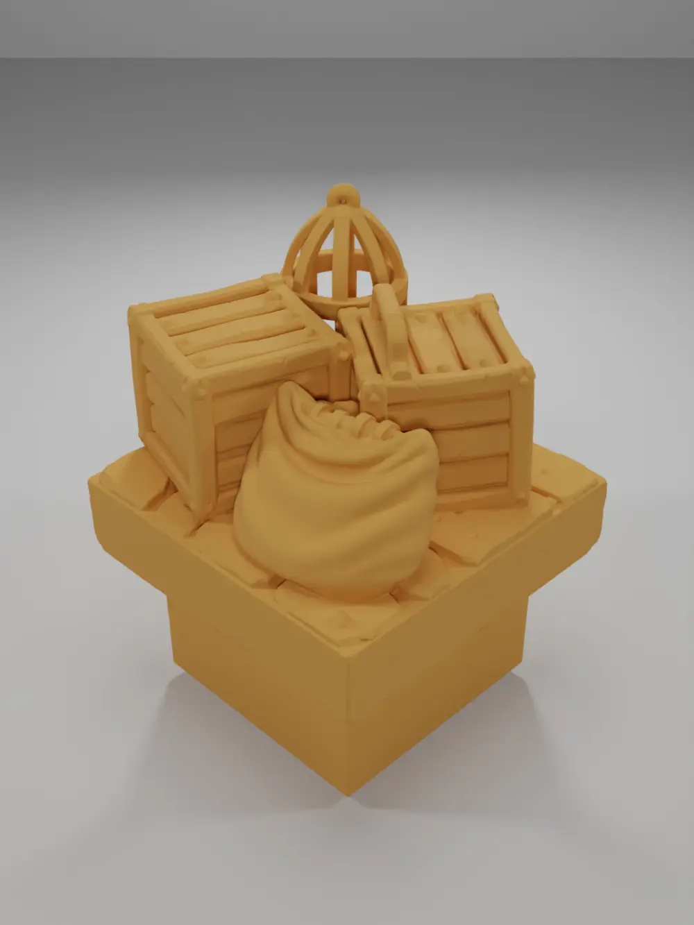 Wooden Crates 4 - Medieval Town Part 1 - Dungeon Blocks
