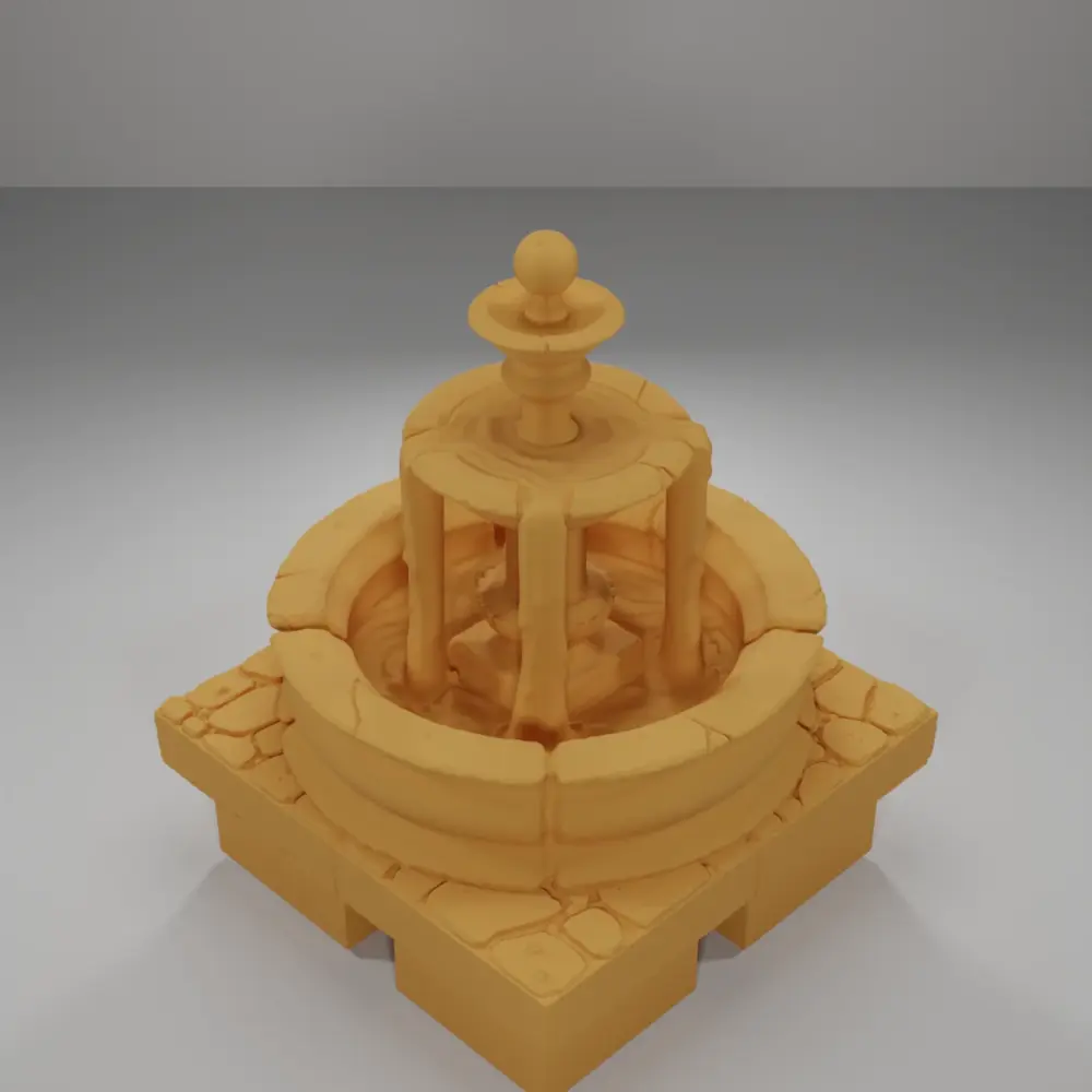Fountain Water - Medieval Town Part 1 - Dungeon Blocks