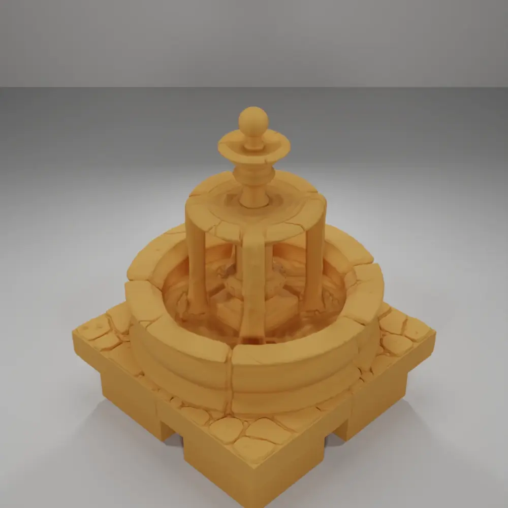 Fountain Water - Medieval Town Part 1 - Dungeon Blocks