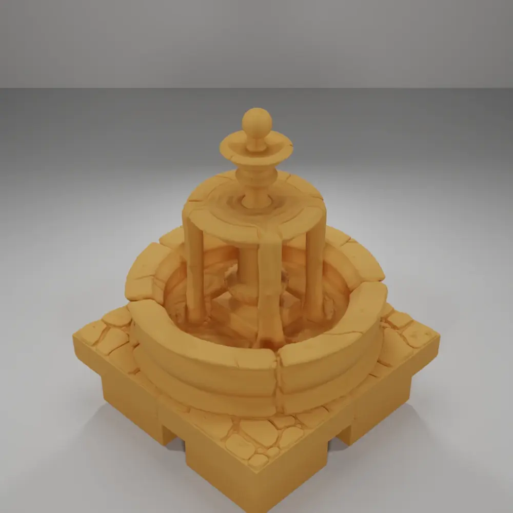 Fountain Water - Medieval Town Part 1 - Dungeon Blocks
