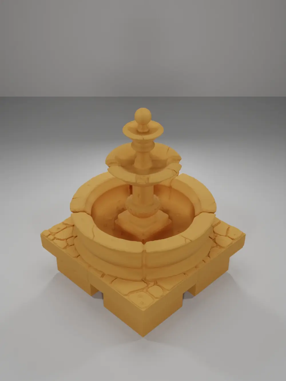 Fountain Empty - Medieval Town Part 1 - Dungeon Blocks