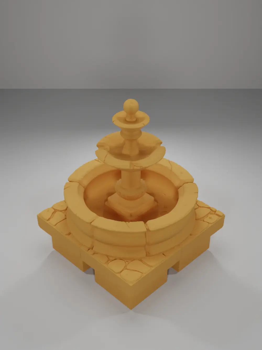 Fountain Empty - Medieval Town Part 1 - Dungeon Blocks