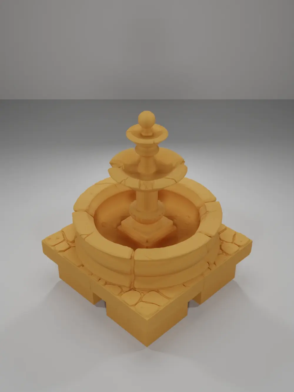Fountain Empty - Medieval Town Part 1 - Dungeon Blocks