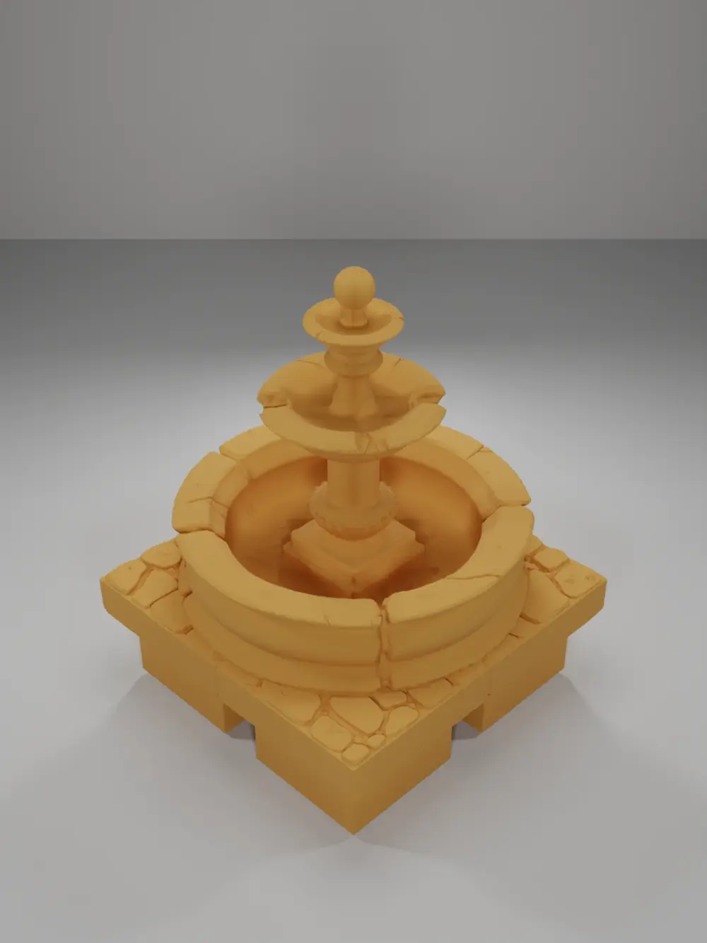 Fountain Empty - Medieval Town Part 1 - Dungeon Blocks