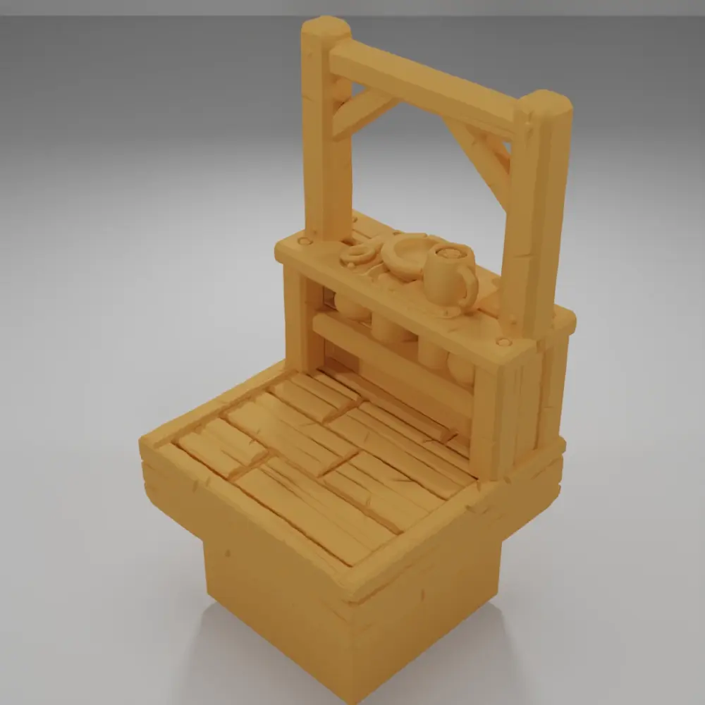 Tall Bar Tablecloth - Medieval Town Part 1 - Dungeon Blocks