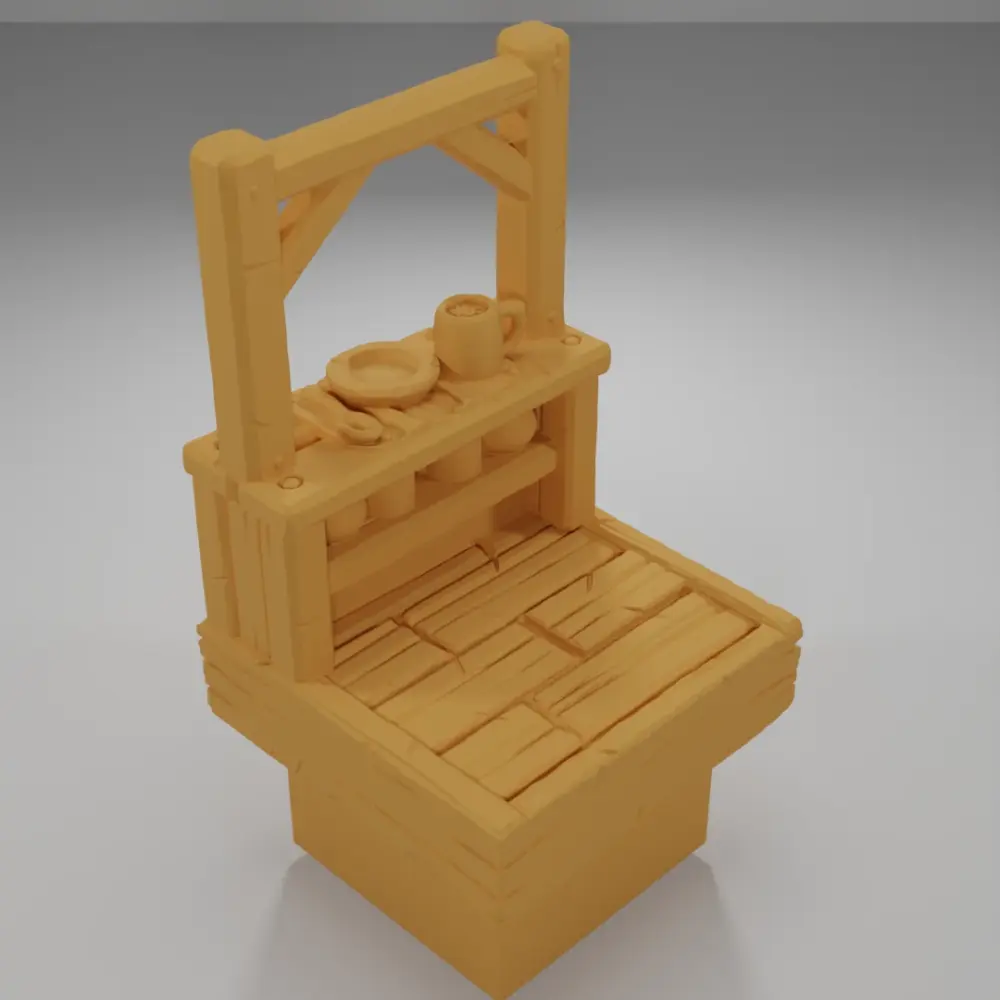 Tall Bar Tablecloth - Medieval Town Part 1 - Dungeon Blocks