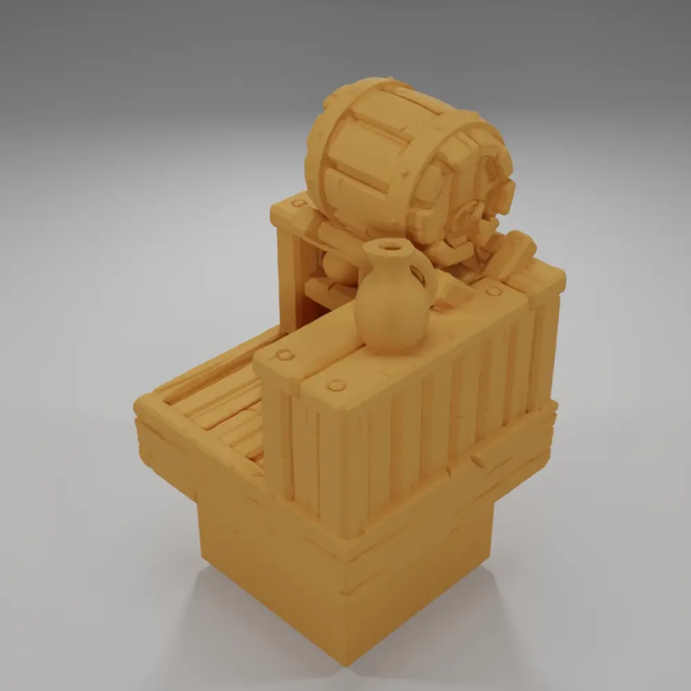 Bar Angle Barrel - Medieval Town Part 1 - Dungeon Blocks