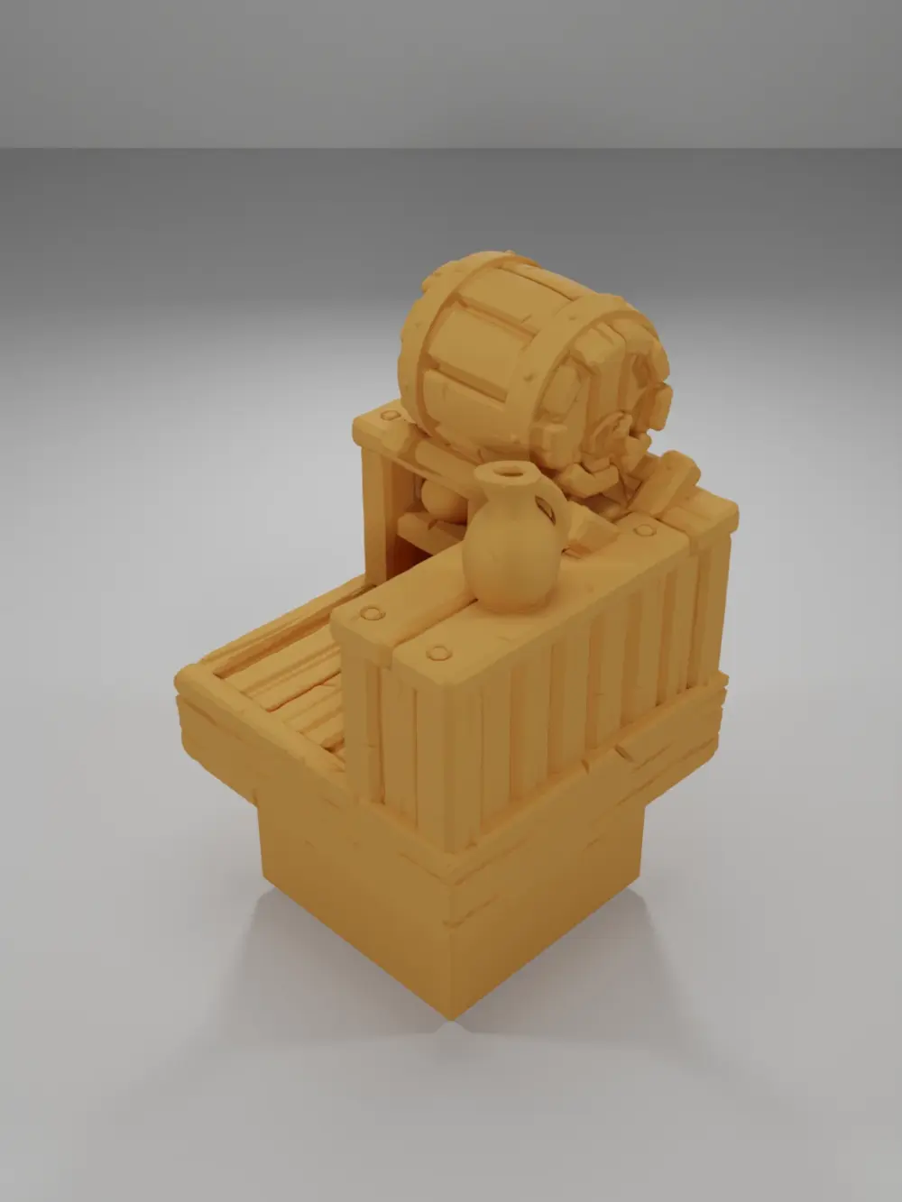 Bar Angle Barrel - Medieval Town Part 1 - Dungeon Blocks