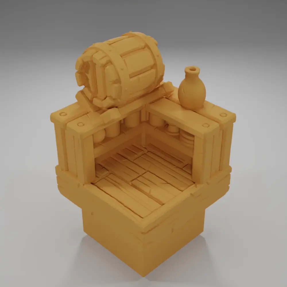Bar Angle Barrel - Medieval Town Part 1 - Dungeon Blocks