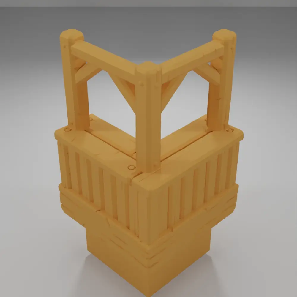 Tall Bar Angle Empty - Medieval Town Part 1 - Dungeon Blocks