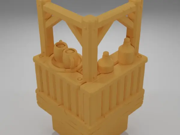 Tall Lit Chandelier - Medieval Town Part 2 - Dungeon Blocks
