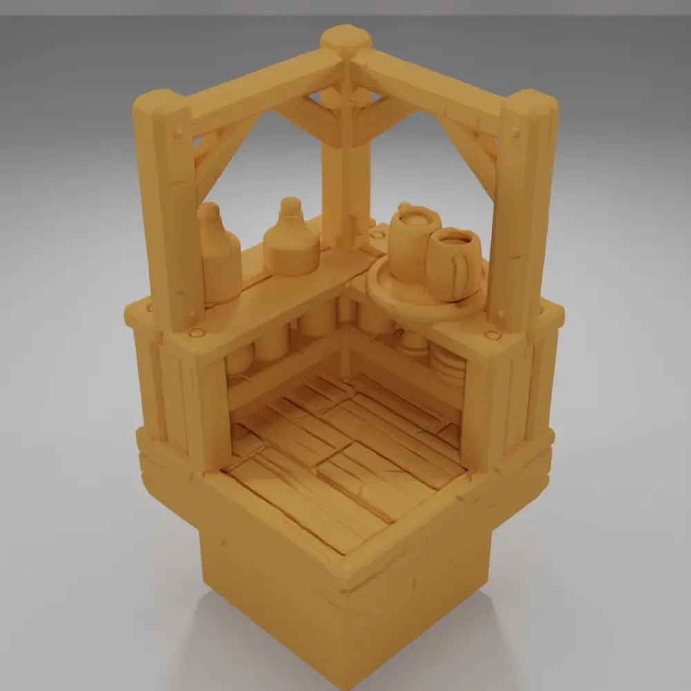 Tall Bar Angle Bottles - Medieval Town Part 1 - Dungeon Blocks