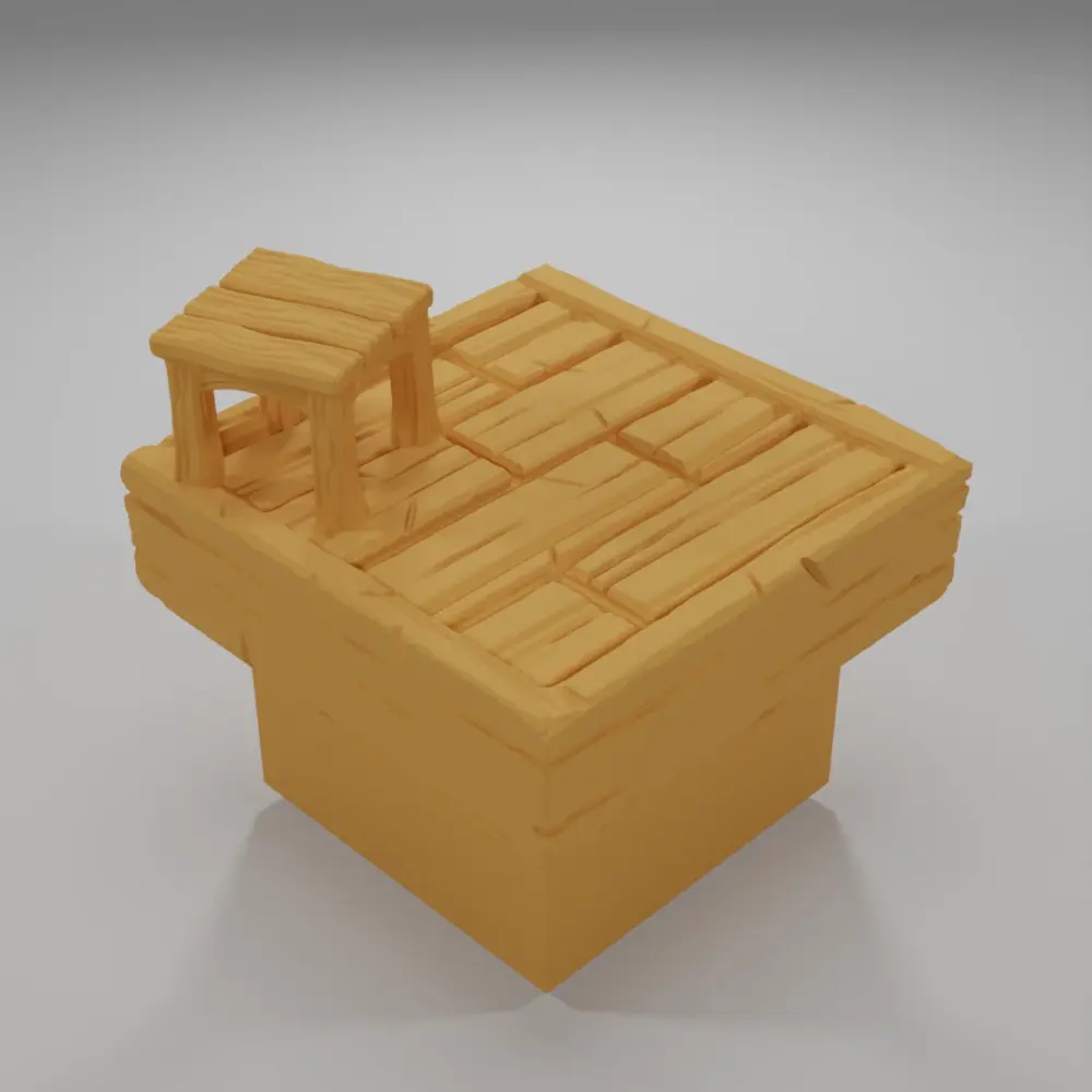 Stool - Medieval Town Part 1 - Dungeon Blocks