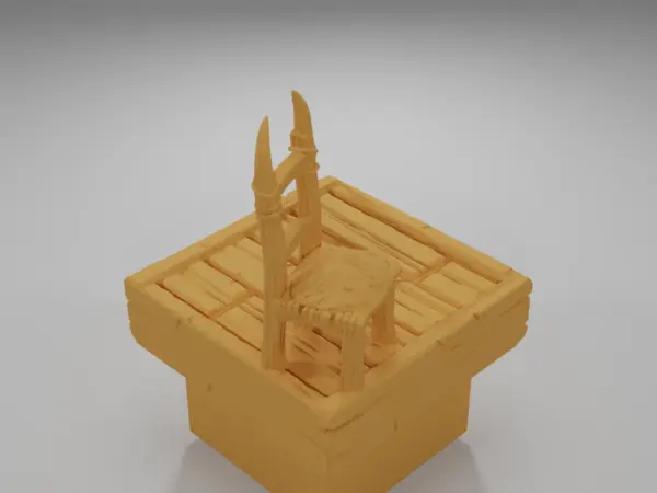 Tall Lit Chandelier - Medieval Town Part 2 - Dungeon Blocks