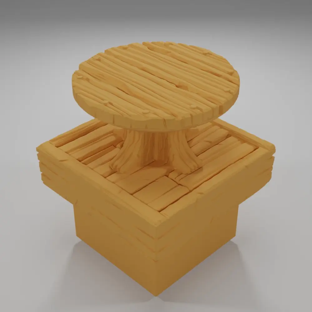 Table Empty - Medieval Town Part 1 - Dungeon Blocks