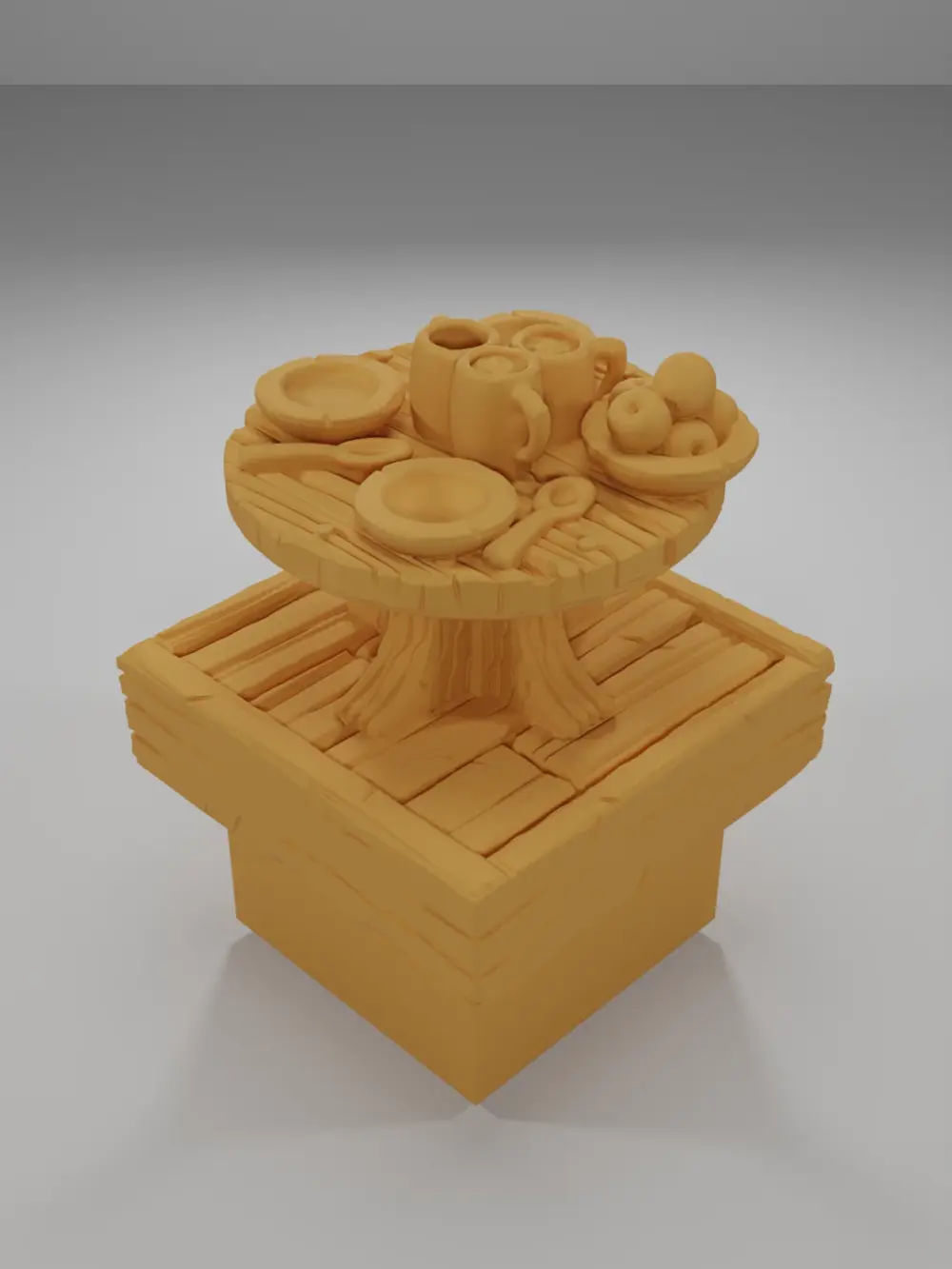 Table Food - Medieval Town Part 1 - Dungeon Blocks