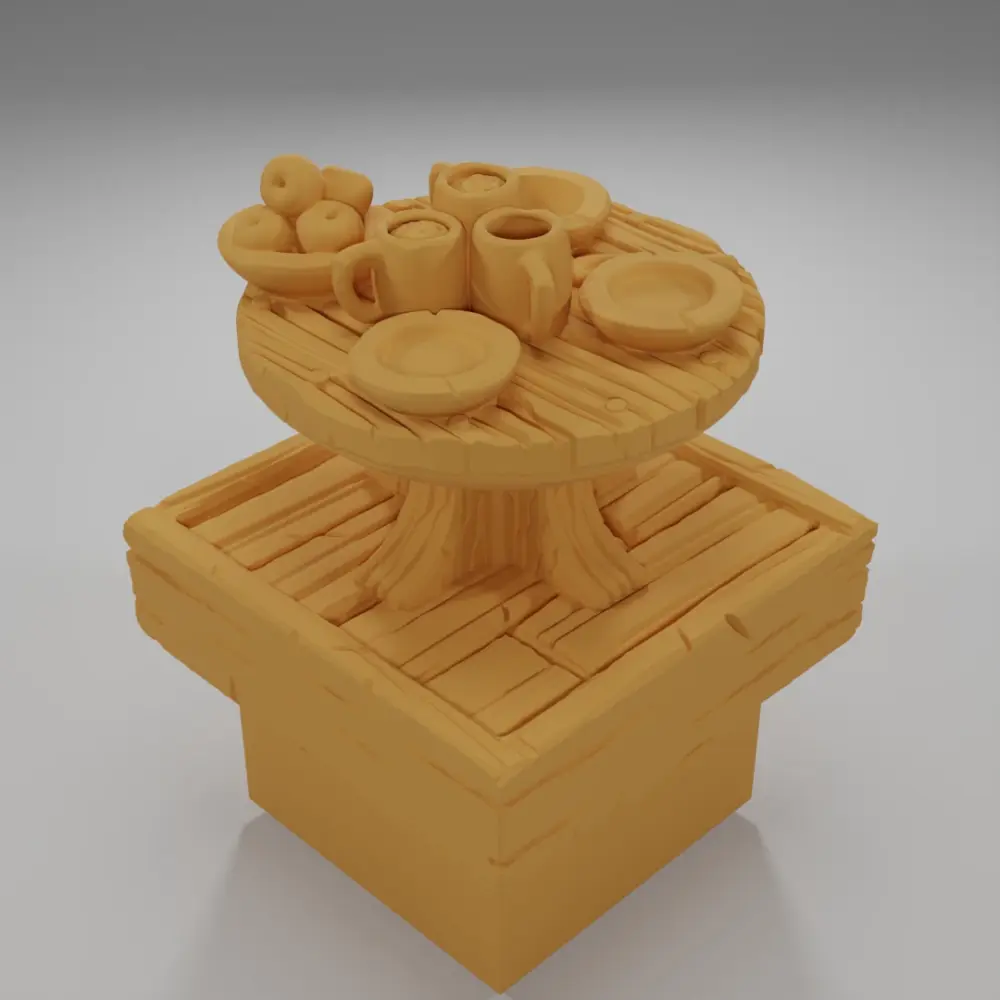 Table Food - Medieval Town Part 1 - Dungeon Blocks