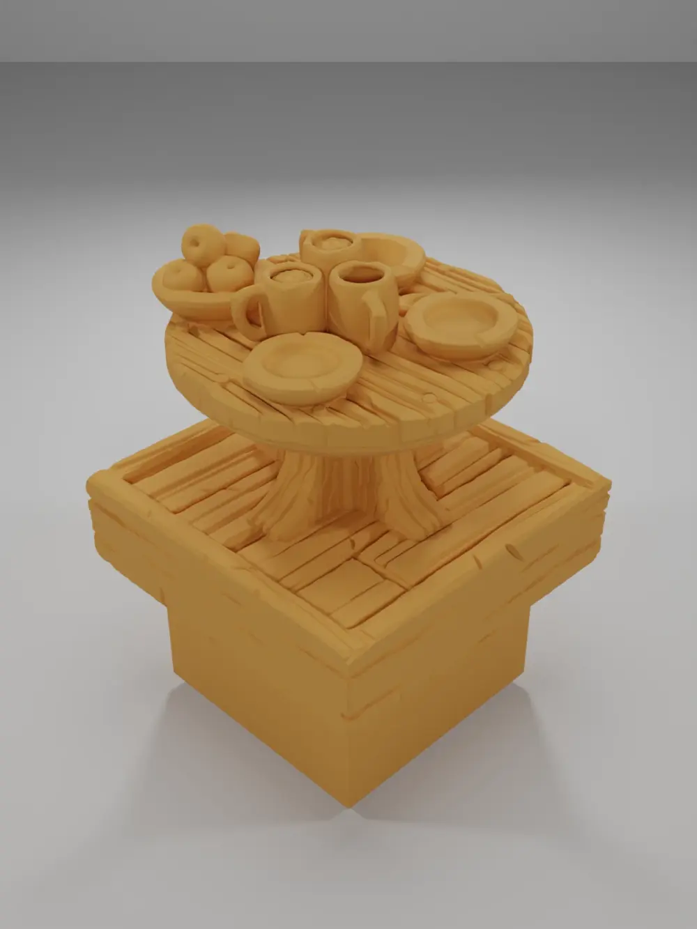 Table Food - Medieval Town Part 1 - Dungeon Blocks