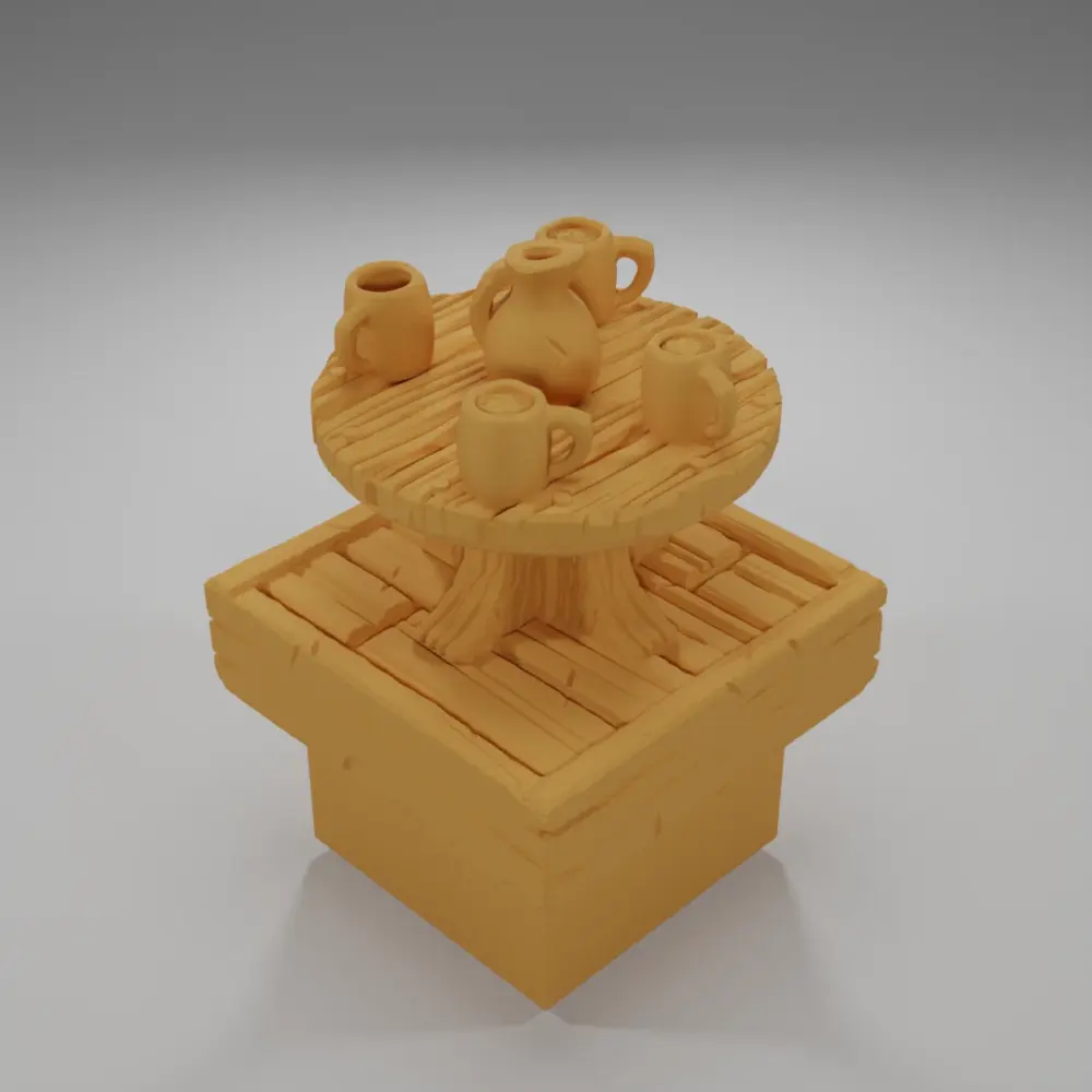 Table Drink 1 - Medieval Town Part 1 - Dungeon Blocks