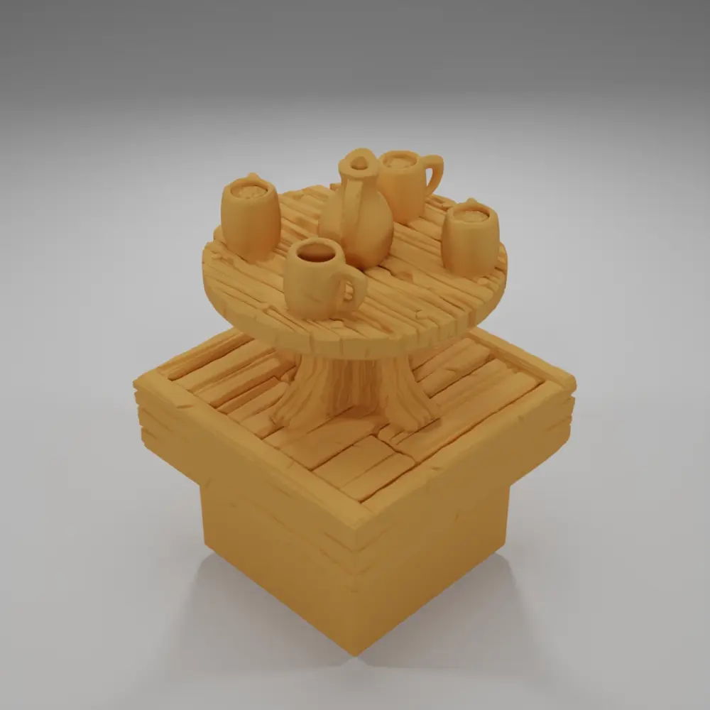 Table Drink 1 - Medieval Town Part 1 - Dungeon Blocks