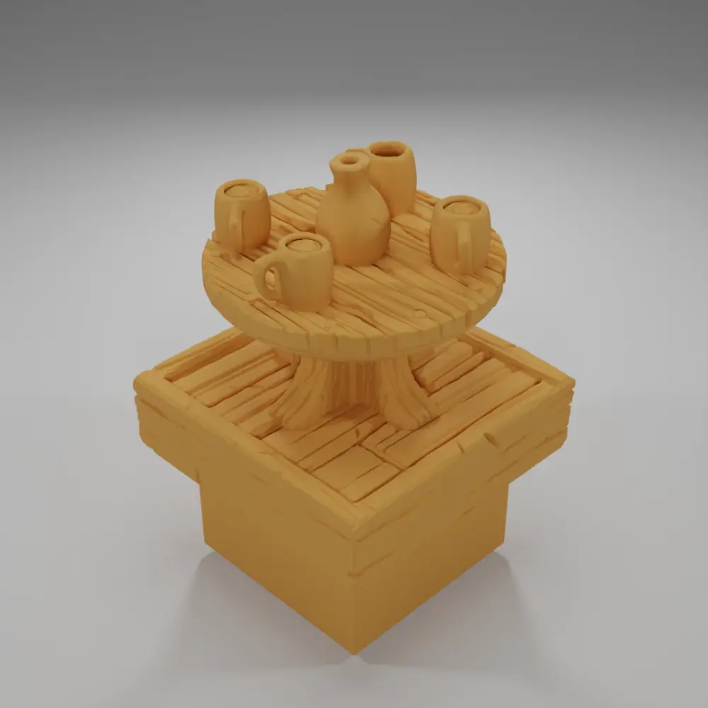 Table Drink 1 - Medieval Town Part 1 - Dungeon Blocks