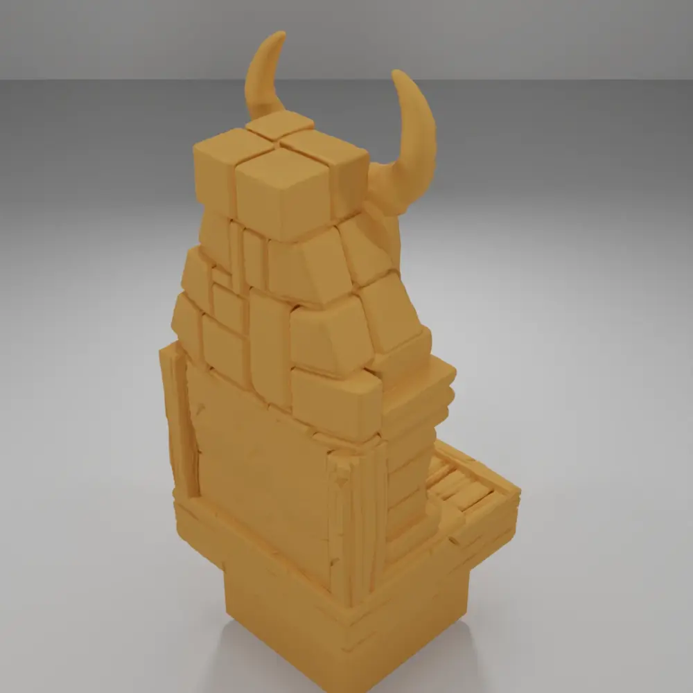 Skull Fireplace - Medieval Town Part 1 - Dungeon Blocks