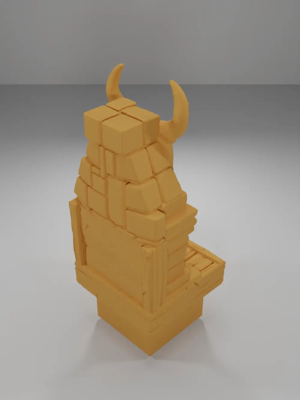 Skull Fireplace - Medieval Town Part 1 - Dungeon Blocks