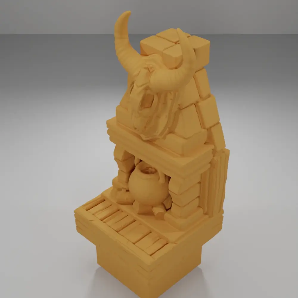 Skull Fireplace - Medieval Town Part 1 - Dungeon Blocks
