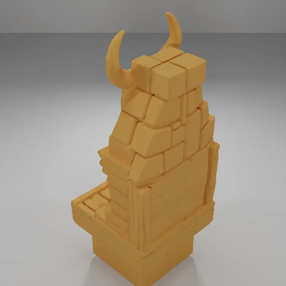 Skull Fireplace - Medieval Town Part 1 - Dungeon Blocks