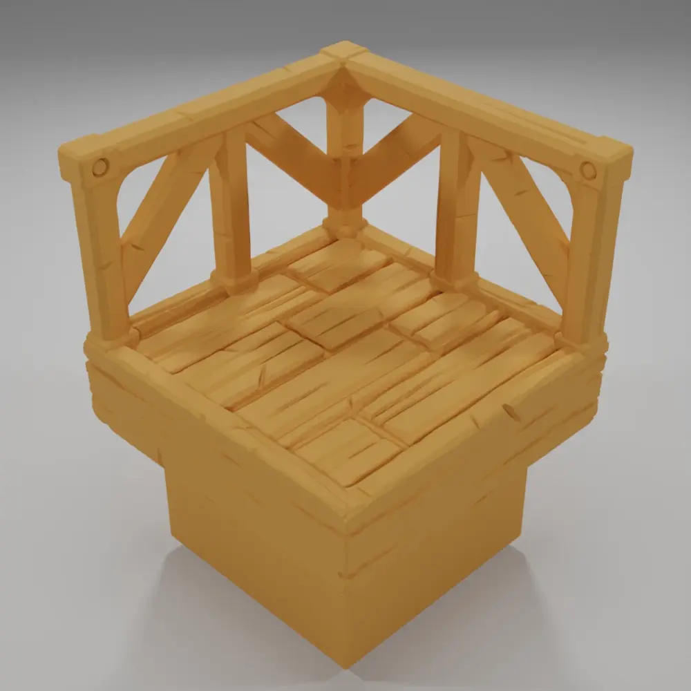 Balcony Angle - Medieval Town Part 1 - Dungeon Blocks - MT1-084-NL
