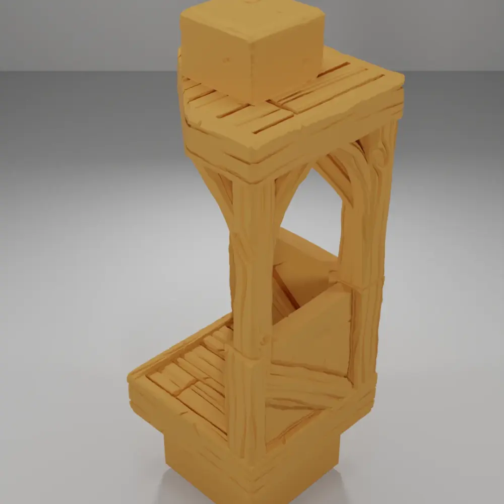 Tall Angle Half Wall - Medieval Town Part 1 - Dungeon Blocks