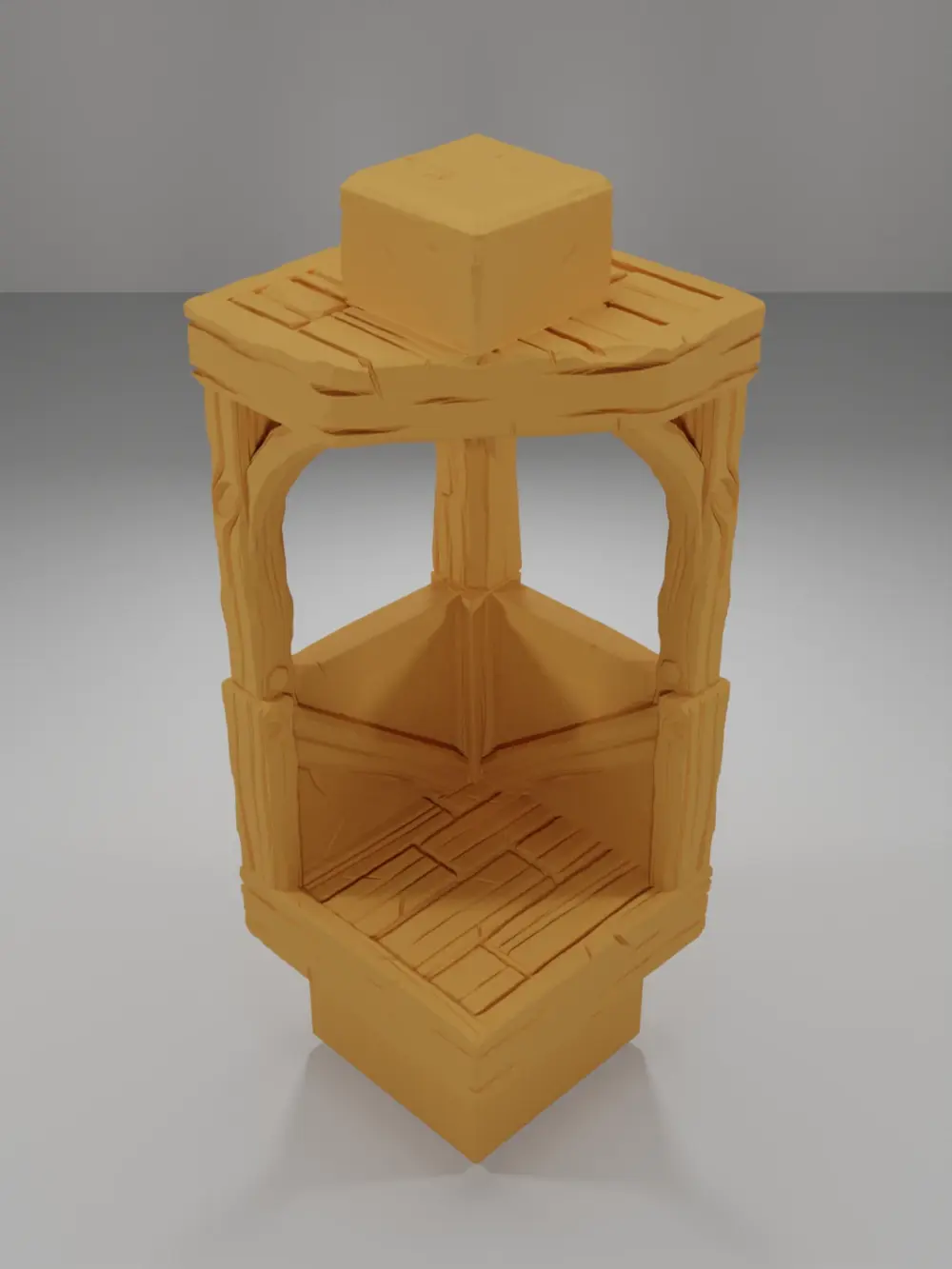 Tall Angle Half Wall - Medieval Town Part 1 - Dungeon Blocks - MT1-090-NL