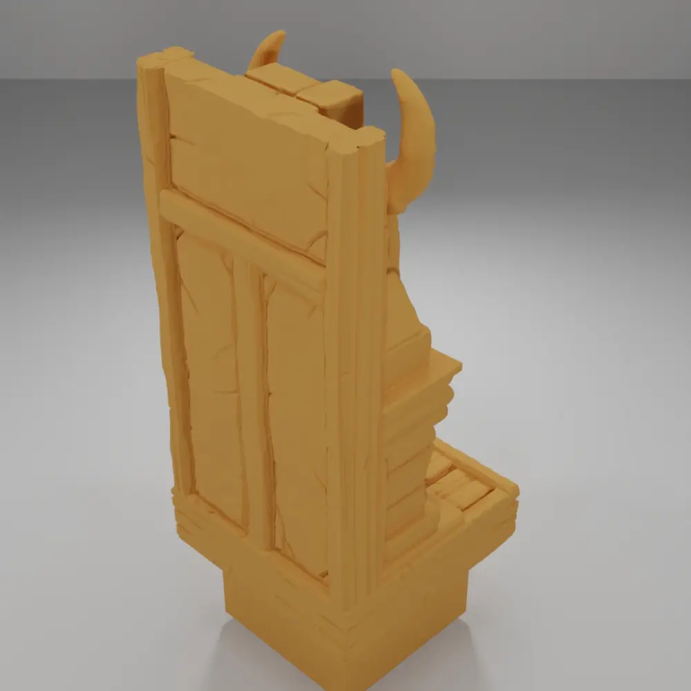 Tall Skull Fireplace - Medieval Town Part 1 - Dungeon Blocks