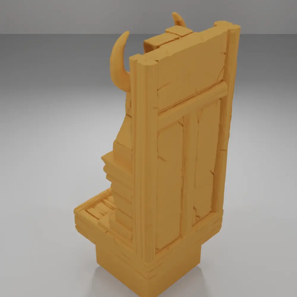 Tall Skull Fireplace - Medieval Town Part 1 - Dungeon Blocks