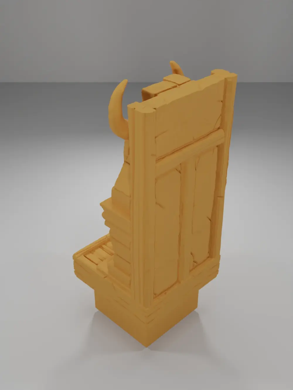 Tall Skull Fireplace - Medieval Town Part 1 - Dungeon Blocks