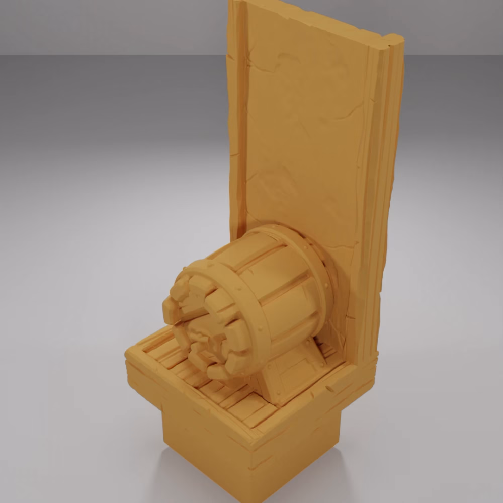Tall Big Barrel - Medieval Town Part 1 - Dungeon Blocks