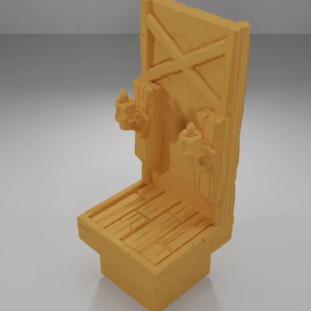 Tall Wall Light - Medieval Town Part 1 - Dungeon Blocks