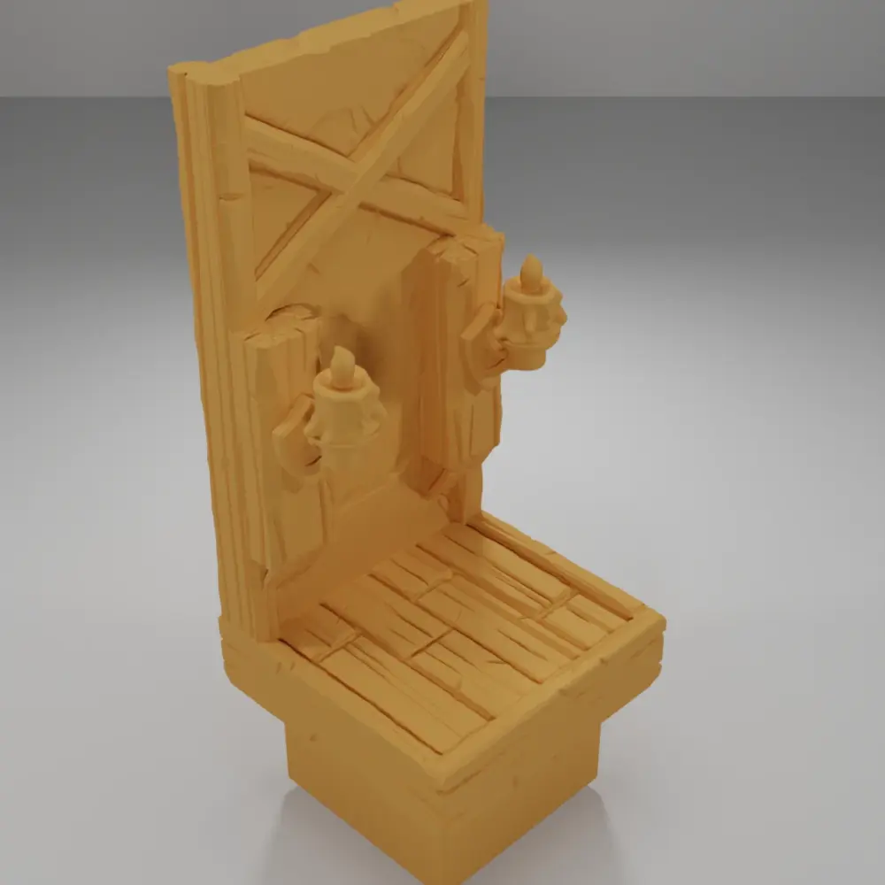 Tall Wall Light - Medieval Town Part 1 - Dungeon Blocks