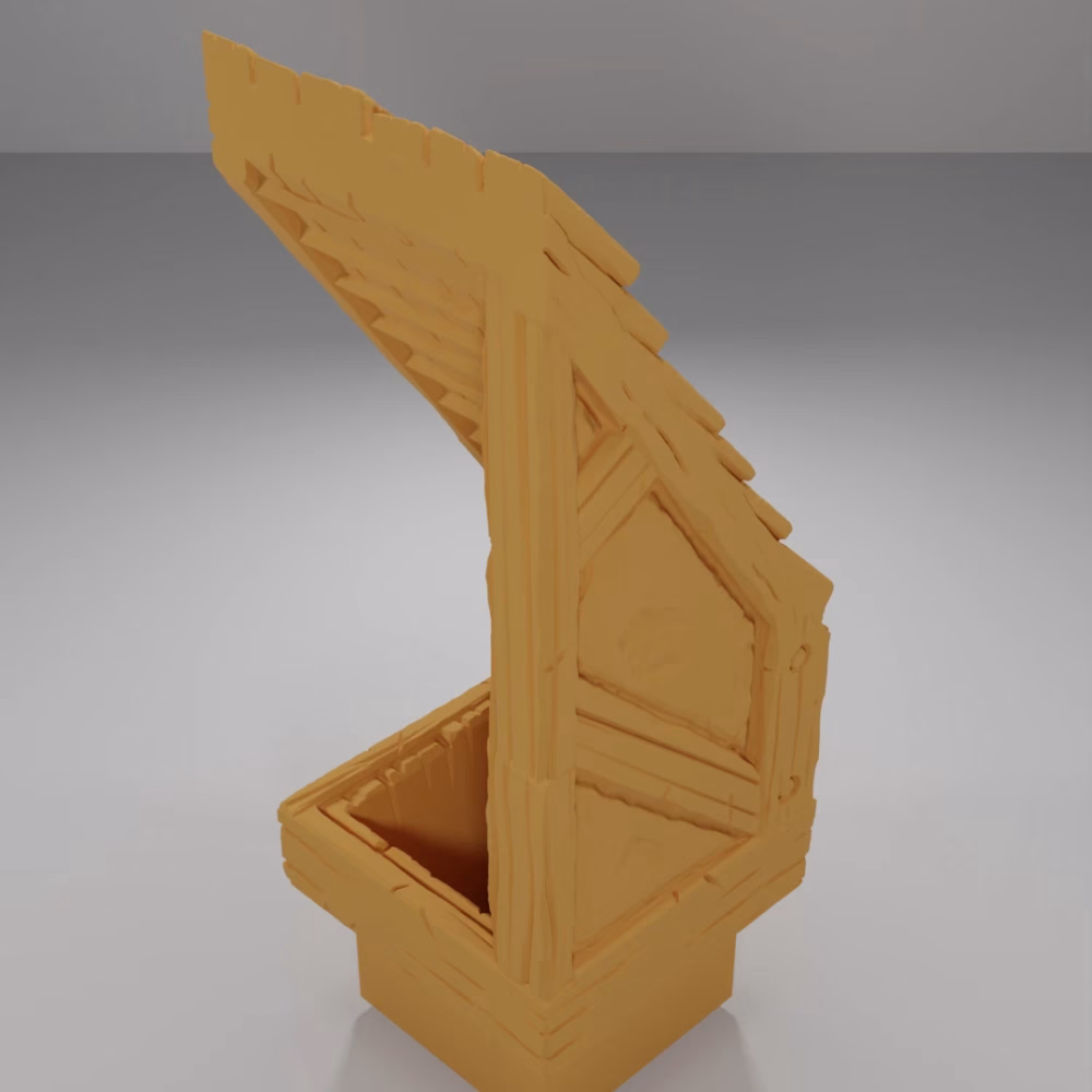 Roof Ladder Down - Medieval Town Part 1 - Dungeon Blocks