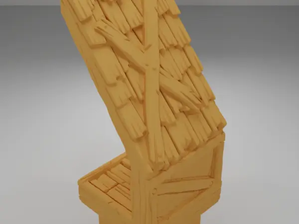 Roof Angle Flag - Medieval Town Part 1 - Dungeon Blocks