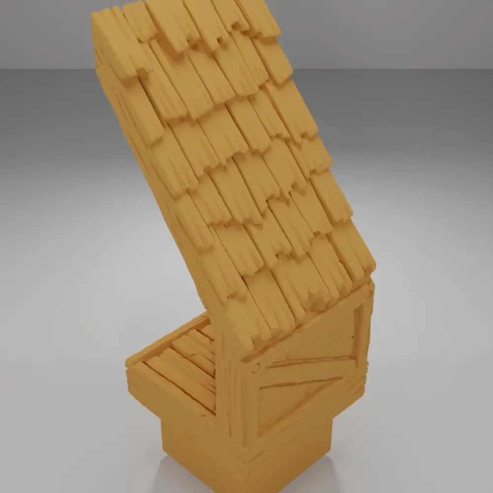 Roof End Left - Medieval Town Part 1 - Dungeon Blocks