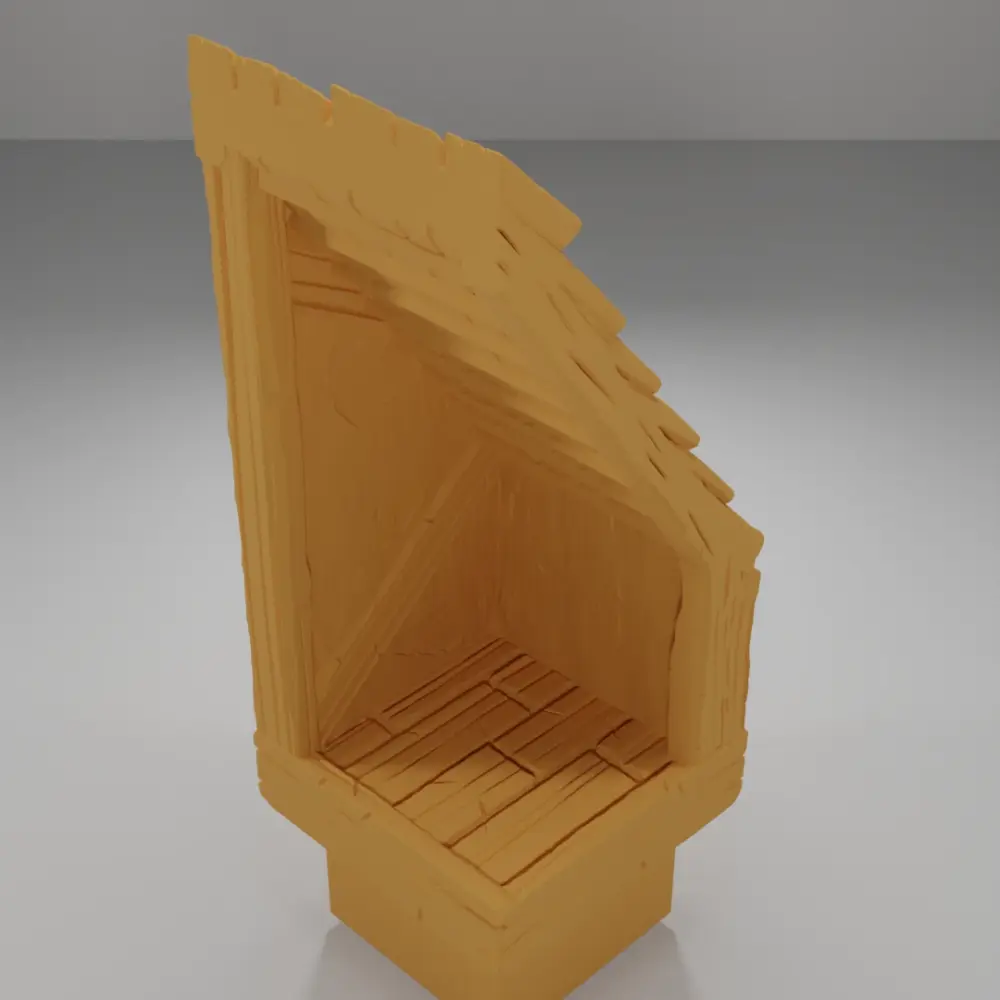 Roof End Left - Medieval Town Part 1 - Dungeon Blocks