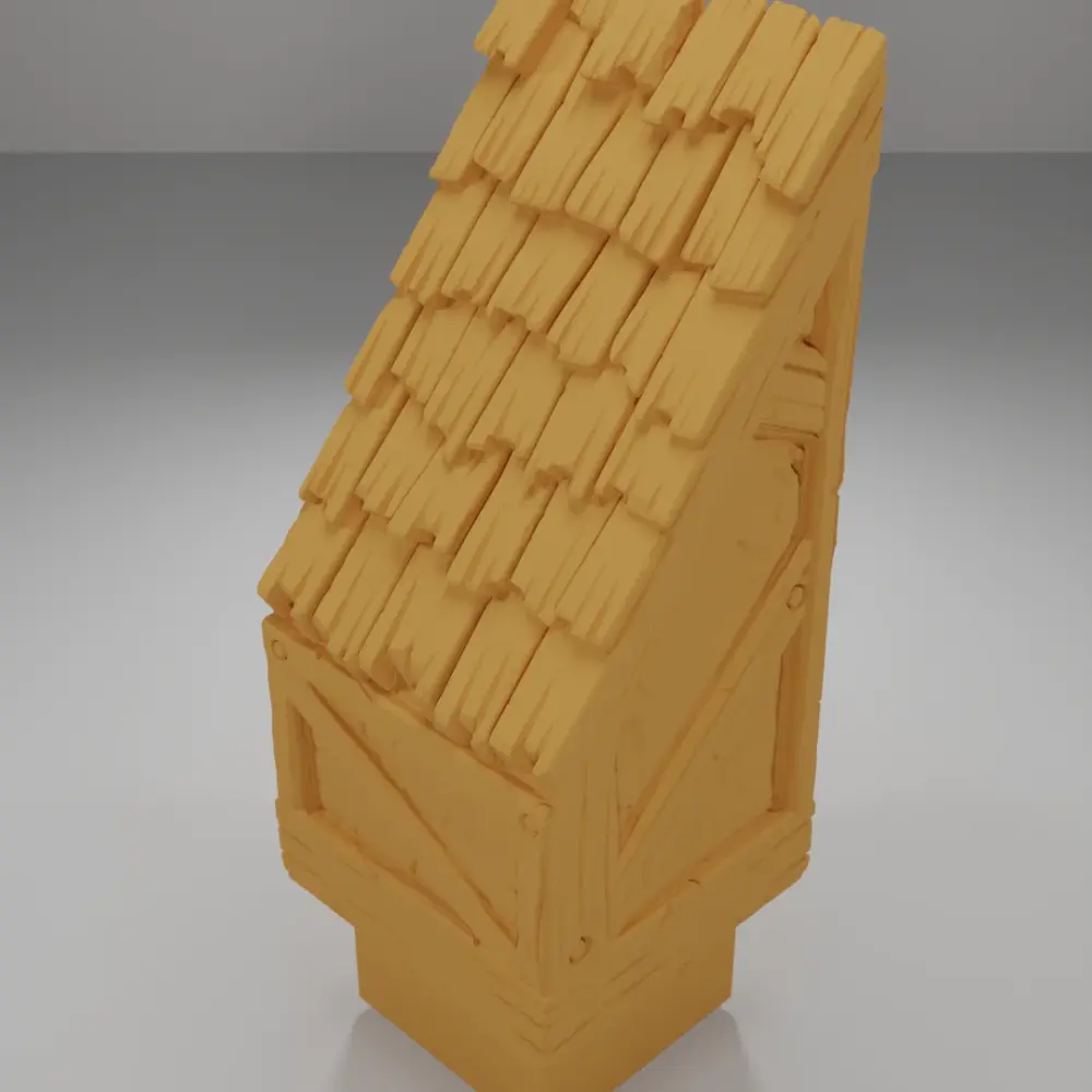 Roof End Left - Medieval Town Part 1 - Dungeon Blocks