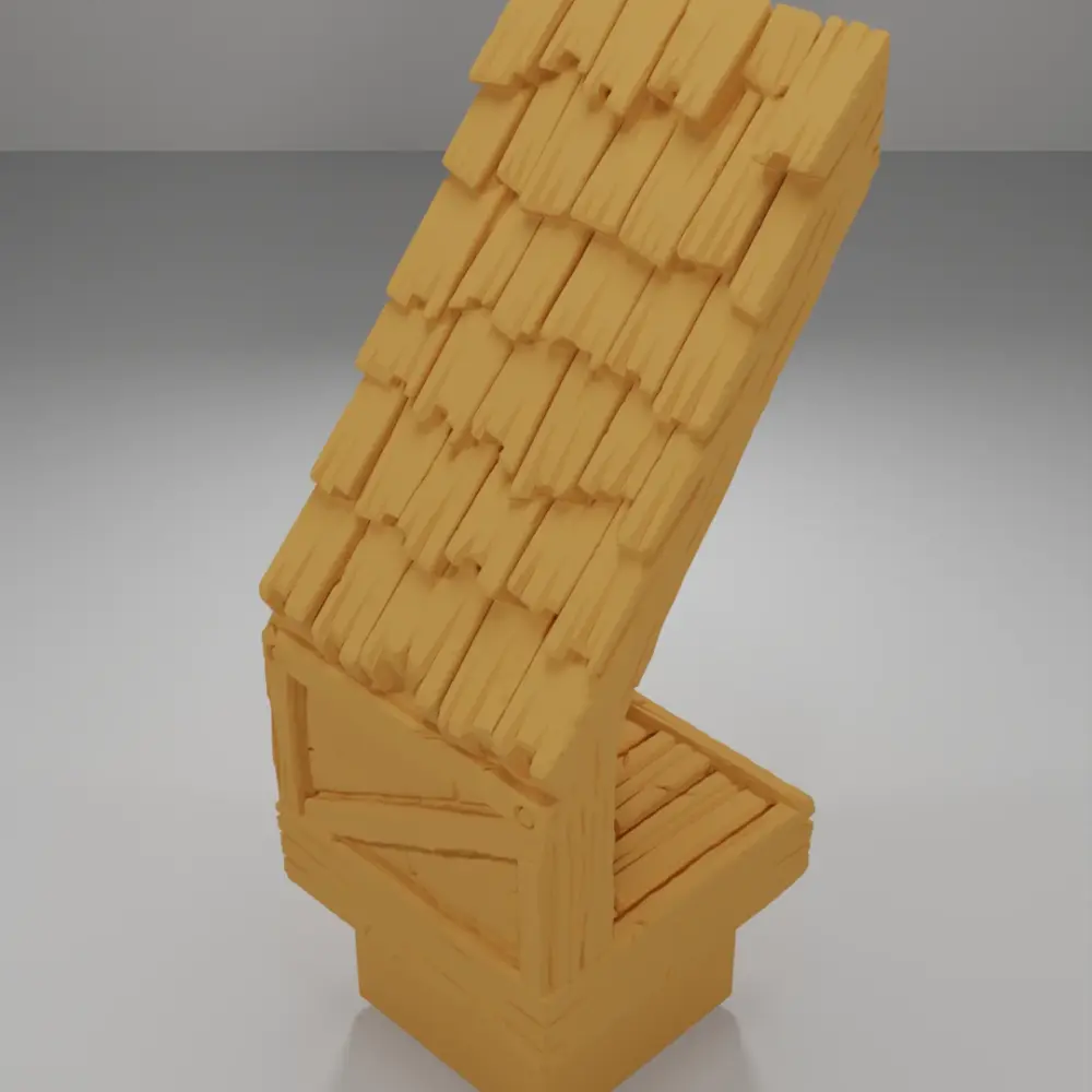 Roof End Right - Medieval Town Part 1 - Dungeon Blocks