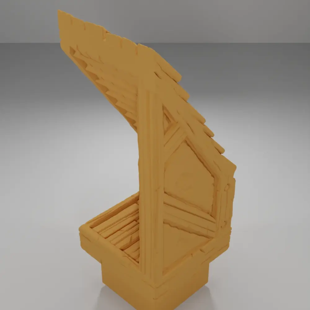 Roof End Right - Medieval Town Part 1 - Dungeon Blocks